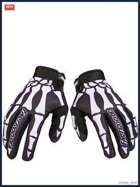 Cycling Gloves Touch Screen Anti-Slip Skeleton Microfiber Palm